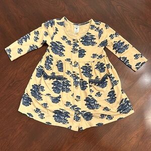 Kate Quinn Bamboo Button Down Mushroom Dress with Pockets 12-18 months